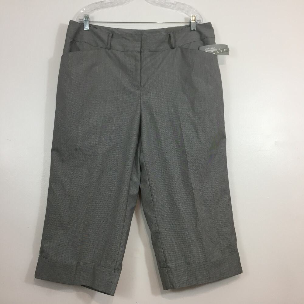 Y2K ny Collection Urban Skimmer Woman Plus Pants Size 18W Capri Cuff Wide Leg